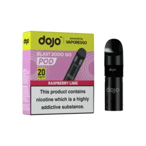 Vaporesso Dojo Blast 2000 Go Pods Prefilled Raspberry Lime | Guardian Vape Shop