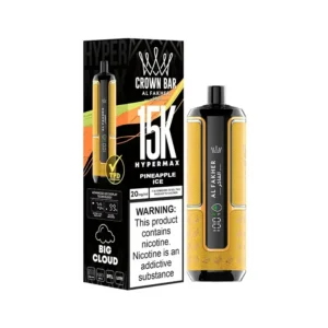 Al Fakher Crown Bar Hypermax 15K Disposable Pineapple Ice | Guardian Vape Shop