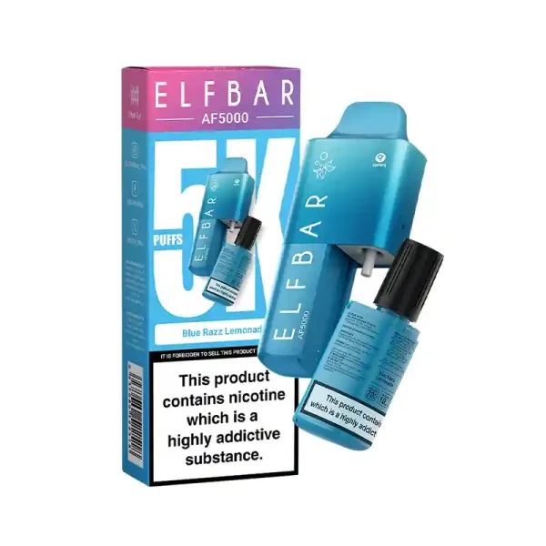 ElfBar AF5000 Disposable Vape Kit Blue Razz Lemonade | Guardian Vape Shop