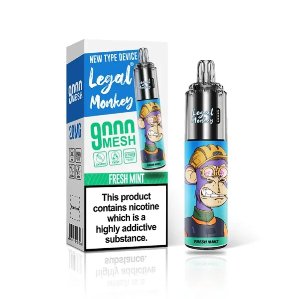 Legal Monkey 9000 Puffs Disposable Vape Fresh Mint | Guardian Vape Shop