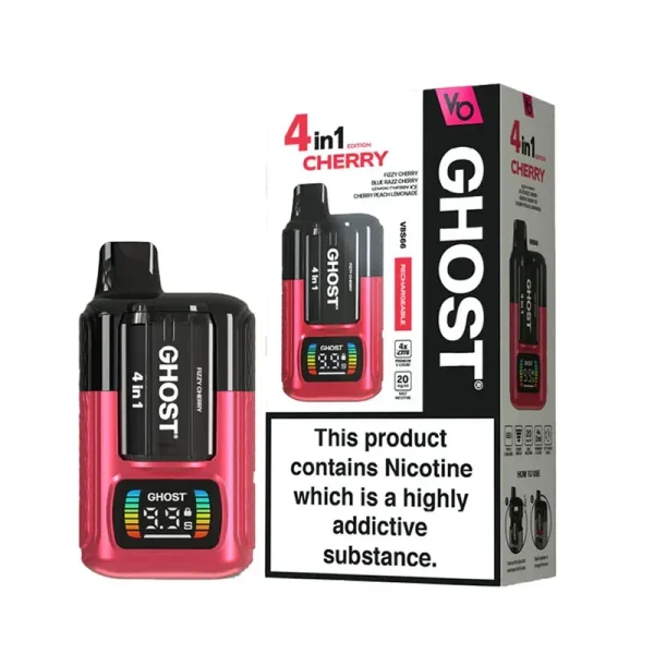 Vapes Bars Ghost 4 in 1 Prefilled Kit Cherry Edition | Guardian Vape Shop